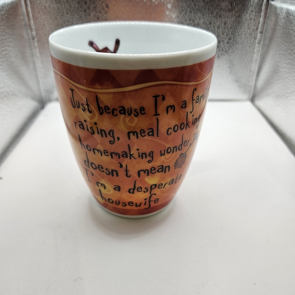 Domestic Diva Mom Wife Orange and White Ceramic Mug